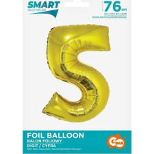 Godan Arany 5-ös Gold Szám Fólia Lufi 76 cm (481326) party kellék