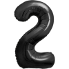 Godan B&C Matt Szám Fólia Lufi - 85 cm, 2-es, Fekete (CH-B8C2)