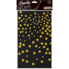 Godan Fekete Black Gold Dots Fólia Asztalterítő 137x183 cm (5902973173178) lakástextília