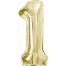 Godan Szám Fólia Lufi - 1-es, 85 cm, Pezsgőszínű (585476) party kellék