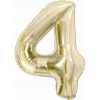 Godan Szám Fólia Lufi - 4-es, 85 cm, Pezsgőszínű (CH-B8H4)