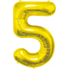 Godan Szám Fólia Lufi - 85 cm, 5-ös, Arany (BC-HZL5)