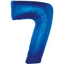 Godan Szám Fólia Lufi - 92 cm, 7-es, Kék (GODA1868) party kellék
