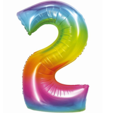 Godan Szivárvány színű, számos fólia lufi, 76 cm - 2 party kellék