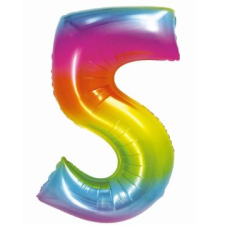 Godan Szivárvány színű, számos fólia lufi, 76 cm - 5 (CH-STC5) (CH-STC5) party kellék