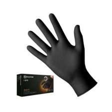GOGRIP fekete nitril kesztyű, texturált nitril kesztyű, szett 50db XL védőkesztyű