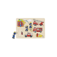 Goki 57907 fogantyús kirakó tűzoltóság puzzle, kirakós