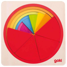 Goki 6 rétegű törtek puzzle, GOKI GK57737 puzzle, kirakós