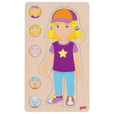  Goki Drevené puzzle Ľudské telo - dievča puzzle, kirakós