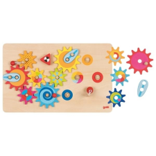 Goki Fa kirakó játék fogaskerekekkel, óriás puzzle, kirakós