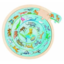 Goki Fa puzzle, állatspirál puzzle, kirakós