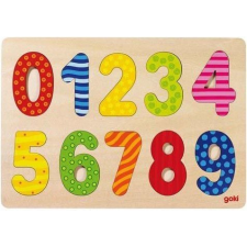 Goki Kirakó - Számok - 2 Éves Kortól, Fa, Többszínű (Goki-57574) oktatójáték