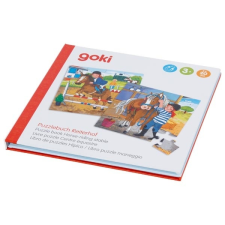 Goki Mágneses puzzle könyv, lovaglás puzzle, kirakós