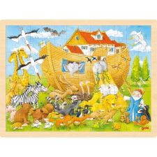 Goki Noé bárkája 96 darabos fa puzzle puzzle, kirakós
