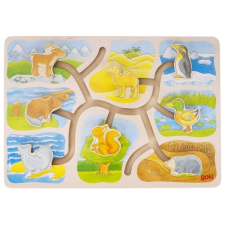 Goki Tologatós fa kirakó, ki hol él? puzzle, kirakós