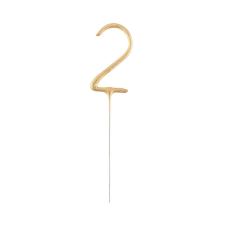 Gold, Arany 2-es csillagszóró 17 cm party kellék