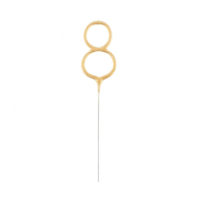 Gold, Arany 8-as csillagszóró 17 cm party kellék