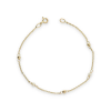 Gold bracelets AU85554 - 14 karátos arany karlánc gyöngy medállal Hossz: 16 + 3 cm