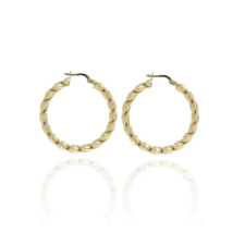 Gold earrings for ladies AU77368 - 14 karátos arany női karika fülbevaló fülbevaló