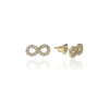 Gold earrings for ladies AU77462 - 14 karátos arany női beszúrós fülbevaló