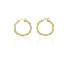 Gold earrings for ladies AU85640 - 14 karátos arany női karika fülbevaló Ø 30 mm