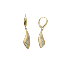 Gold earrings for ladies AU86894 - 14 karátos arany női lógós fülbevaló fülbevaló