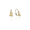 Gold earrings for ladies AU86928 - 14 karátos arany fülbevaló elöl kapcsolódó zárral