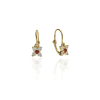 Gold earrings for ladies AU86929 - 14 karátos arany fülbevaló elöl kapcsolódó zárral