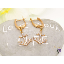  Gold filled csöngős horgony fülbevaló-18K fülbevaló