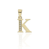 Gold letter pendants 14 K arany K Betű medál - AU-XS1-K-70