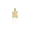 Gold pendants AU86960 - 14 karátos arany gravírozható lap medál