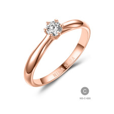 Gold rings NS-606-18K-C - Nina Sara női arany eljegyzési gyűrű gyűrű