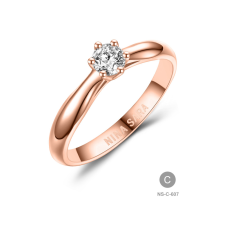 Gold rings NS-607-18K-C - Nina Sara női arany eljegyzési gyűrű gyűrű