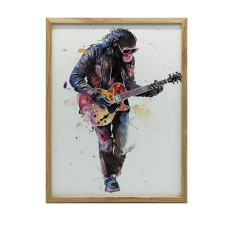 GOLDEN FRAME FALI PLAKÁT GUITAR MASTER 50x70 CM MATTE grafika, keretezett kép