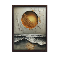 GOLDEN HORIZON FALI PLAKÁT ALUMÍNIUM KERETBEN 70x100 CM grafika, keretezett kép