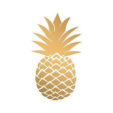 Golden Pineapple papírszalvéta 33xcm,20db-os asztalterítő és szalvéta