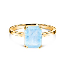  Golden Rectangle Aquamarine Elegance ezüst gyűrű 7 gyűrű