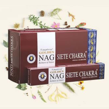 Golden (Vijayshree) Golden Nag 7 Chakra (Hét Csakra) Indiai Füstölő (15db) füstölő