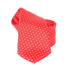 Goldenland slim nyakkendő - Piros aprópöttyös nyakkendő