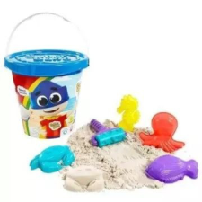 Goliath Super Sand: Szuper homok szett vödörben, homokozó formákkal kreatív és készségfejlesztő