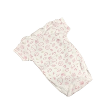 Gólyahír Rövid Ujjú Pamut Body - Fehér/Mályva Süni - 86 kombidressz, body