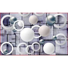  Golyók, körök, absztrakt tapéta, 400 x 250 cm tapéta, díszléc és más dekoráció