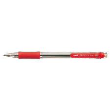 Golyóstoll, 0,4 mm, nyomógombos, UNI "SN-101 Laknock Fine", piros toll