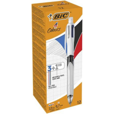 Golyóstoll, háromszínű, nyomósirónnal egyben, BIC "4 Colours" toll