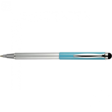 Golyóstoll metál világoskék test, Zebra Stylus Telescopic, írásszín kék toll