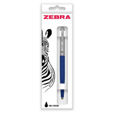 Golyóstoll nyomógombos 0,7mm, dobozban kék test, Zebra 901, írásszín kék toll