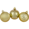  Gömbdísz 6 cm átmérő műanyag arany 40 db