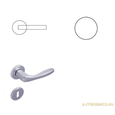Gomboss/Perfekto Cala Körrozettás F1 Alu Ezüst PZ Gomb/Kilincs zár és alkatrészei