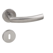 Gomboss/Perfekto Gina Körrozettás (Fém Alaplappal) Rozsdamentes Inox WC Hengeres Gomb/Kilincs zár és alkatrészei
