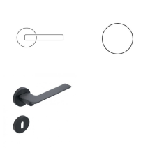 Gomboss/Perfekto Mantis Körrozettás Fekete Szín PZ Gomb/Kilincs zár és alkatrészei